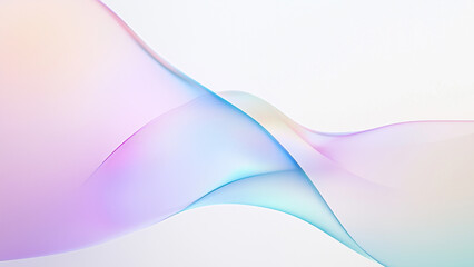 Fototapeta premium Ethereal Abstract Design with Flowing Glass Shape and Seamless Colors