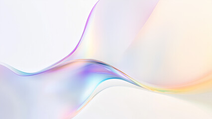 Ethereal Abstract Design with Flowing Glass Shape and Seamless Colors