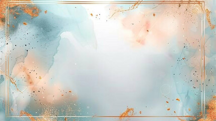 Abstract watercolor frame background vector. 