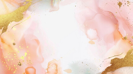 Abstract watercolor frame background vector. 