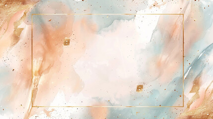 Abstract watercolor frame background vector. 