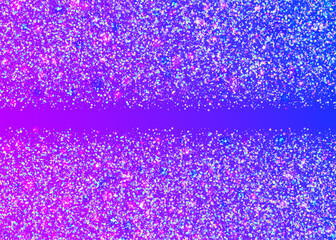 Obraz premium Festive Effect. Digital Banner. Disco Pattern. Purple Light Background. Neon Confetti. Cristal Ribbon. Glare Surprise Template. Rainbow Sparkle. Blue Festive Effect