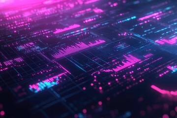 Obraz premium Abstract Futuristic Digital Interface