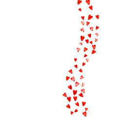 St Valentine Day Background. Handdrawn Voucher For Present. Holiday Frame. Red Happy Illustration. February Wallpaper For Gift. Pink Vintage Sparkle. Rose St Valentine Day Background.