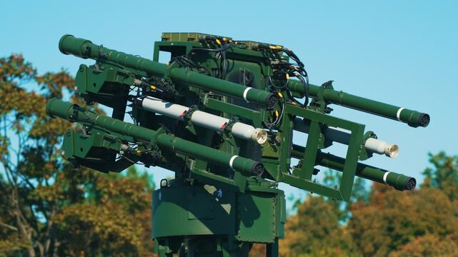 poprad military truck and its armored weapon, military vehicles and transport . High quality 4k footage