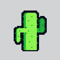 Pixel art illustration Cactus. Pixelated Cactus Plant. Cactus Desert Plant pixelated for the pixel art game and icon for website and video game. old school retro.