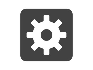 角丸正方形シンプル歯車設定アイコンA：角丸8歯灰色