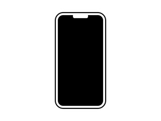 シンプルなスマートフォンアイコン：黒C