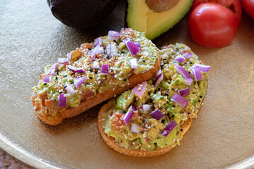 Breakfast Toast, Avocado, Berry, Banana Toast at Cafe Coffee Shop
