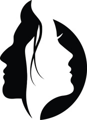 women line art luxury flower beauty skin care logo design	