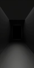 Obraz premium Black Circular Hollow Portal