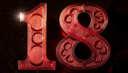 18th Birthday Celebration Cake Topper Decoration