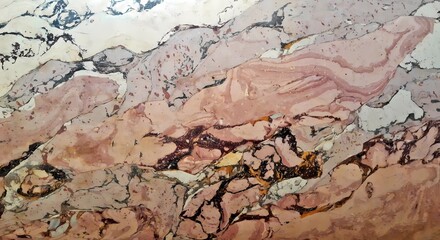 Close-up of marble-like graphic stone patterns / textures