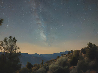 Fototapeta premium time clouds over the mountains