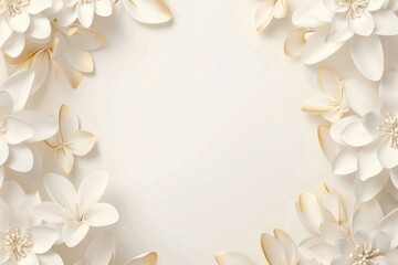 Abstract white background with gold wavy curve