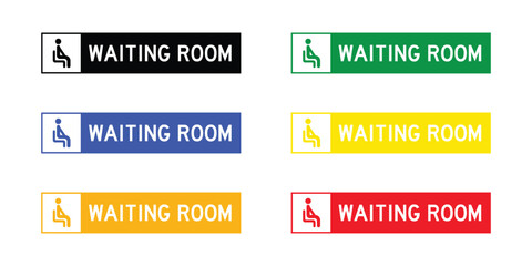 Vector Waiting Room Sign Set