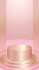 Abstract pink with shiny gold background