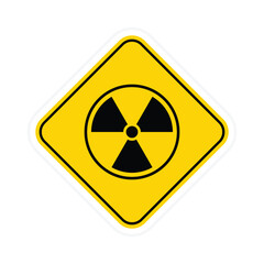 Fototapeta premium Vector Radiation Hazard Symbol Sign