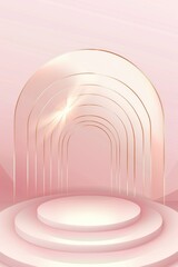 Naklejka premium Abstract pink with shiny gold background