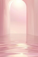 Abstract pink with shiny gold background