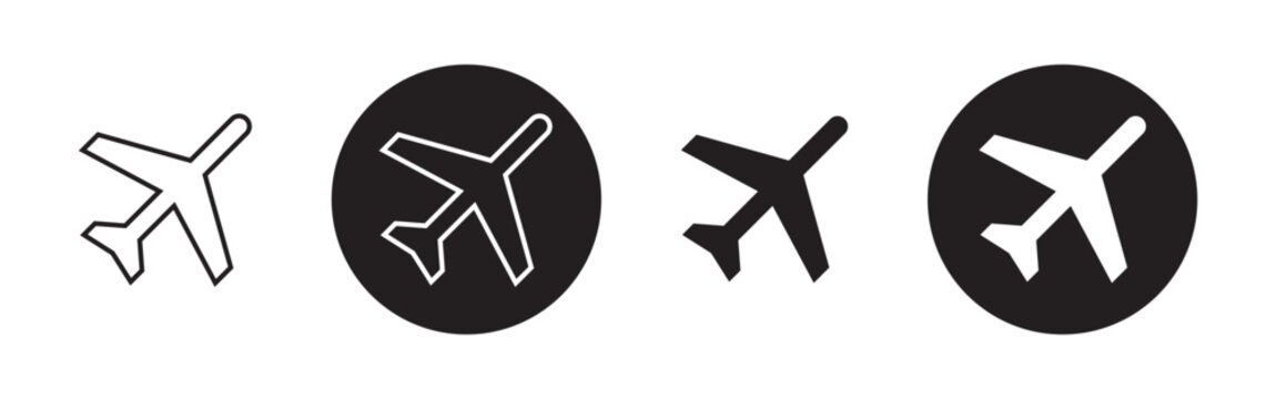 Vector Aiplane Icon Symbol Set