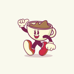 Retro Coffee Character