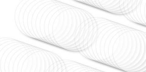 Abstract wavy white and grey curved circle on transparent background. Frequency sound wave lines and technology background, Design for brochure, flyer, banner, template, business wave lines background