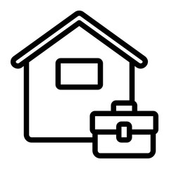 home office line icon