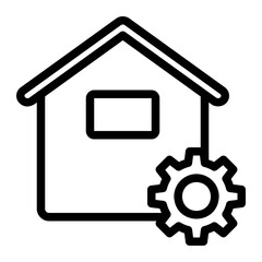 home repair line icon