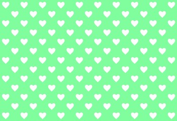 Green pattern, Heart pattern, pattern with green hearts, green background, green background with white hearts, seamless pattern hearts, heart, green, paper, wrapping, card, love, cute, shoft, fabric