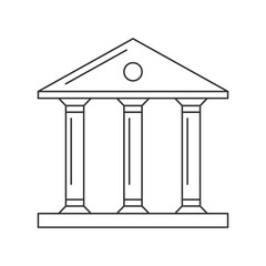 Vector Bank Icon Symbol Isolated
