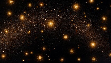 celestial black background gold stars