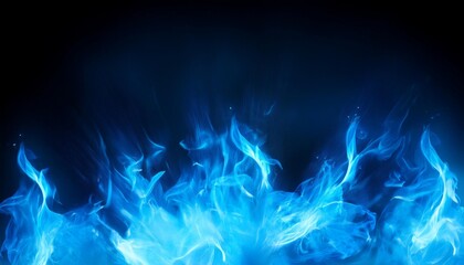 mystical blue fire flames
