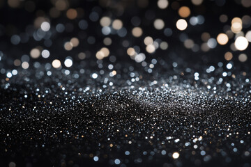 Stage Sparkle: Sequins Sprinkled on a Glittering Graphite Stage