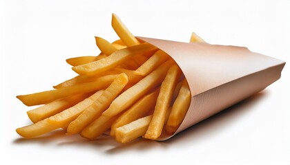 french fries in a paper wrapper