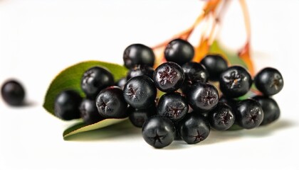 Fototapeta premium aronia berries also known as chokeberry due the astringency of the fruit
