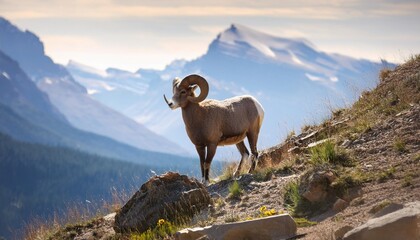 bighorn sheep in mountains