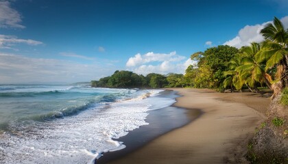 wild caribbean beach of manzanillo at puerto viejo costa rica