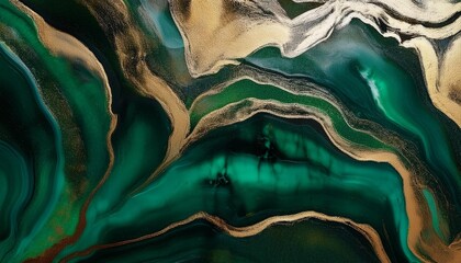 epoxy wall texture featuring dark green and gold marbling adding depth and richness