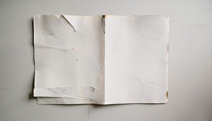 old folded shabby scratched a4 paper sheet poster mock up grunge rough distressed layer authentic overlay texture creased crumpled surface