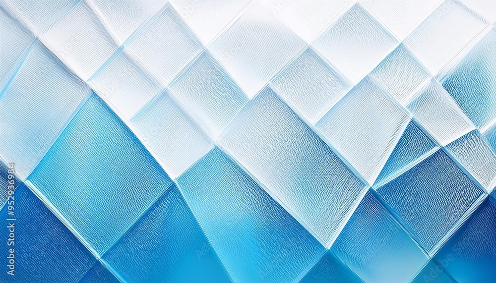 Wall mural white and blue abstract background sheet of glass texture background