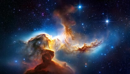 Fototapeta premium space nebula and galaxy