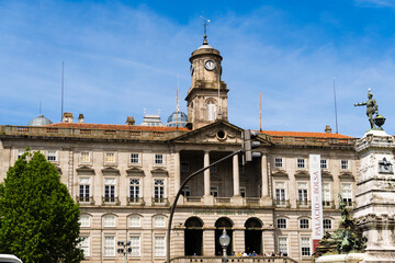 Stock Exchange Palace (Palácio da Bolsa), Porto Commercial Association. At the Infante Dom Henrique Square, in the historic centre of Porto, Portugal. Porto, Portugal, May 9 2024