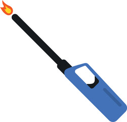 Cooker lighter color icon. Electric spark fire
