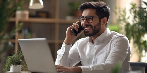 Busy Office Professional on Phone
