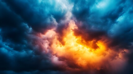 Fototapeta premium Dramatic Stormy Weather with Heavy Clouds and Atmospheric Turbulence