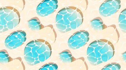 Abstract Beach Water Seamless Pattern.