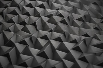 Fototapeta premium Black Folded Triangle Relief