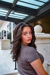 Young woman downtown 