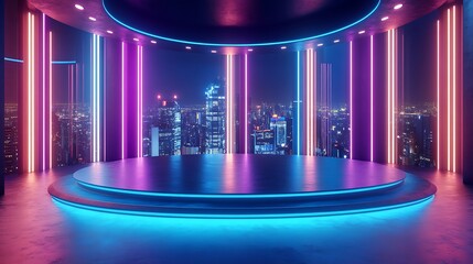 Neon Cityscape Stage